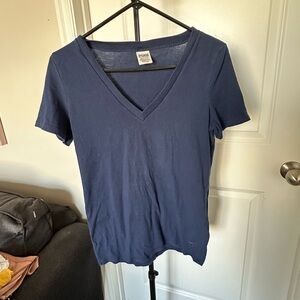 PINK Victoria's Secret Navy V-Neck Tee